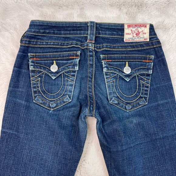 True Religion Womens 26x30 Julie Skinny Jeans Denim Stretch Made in USA Low Rise - Picture 9 of 10